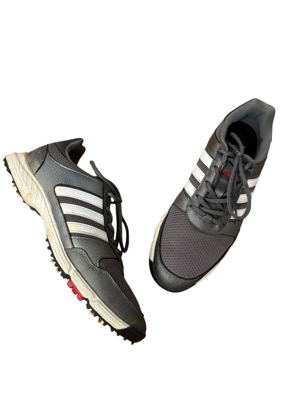 Adidas Tech Response 2.0 Gray Silver Metallic Mens Spike Golf Shoes Size 9.5